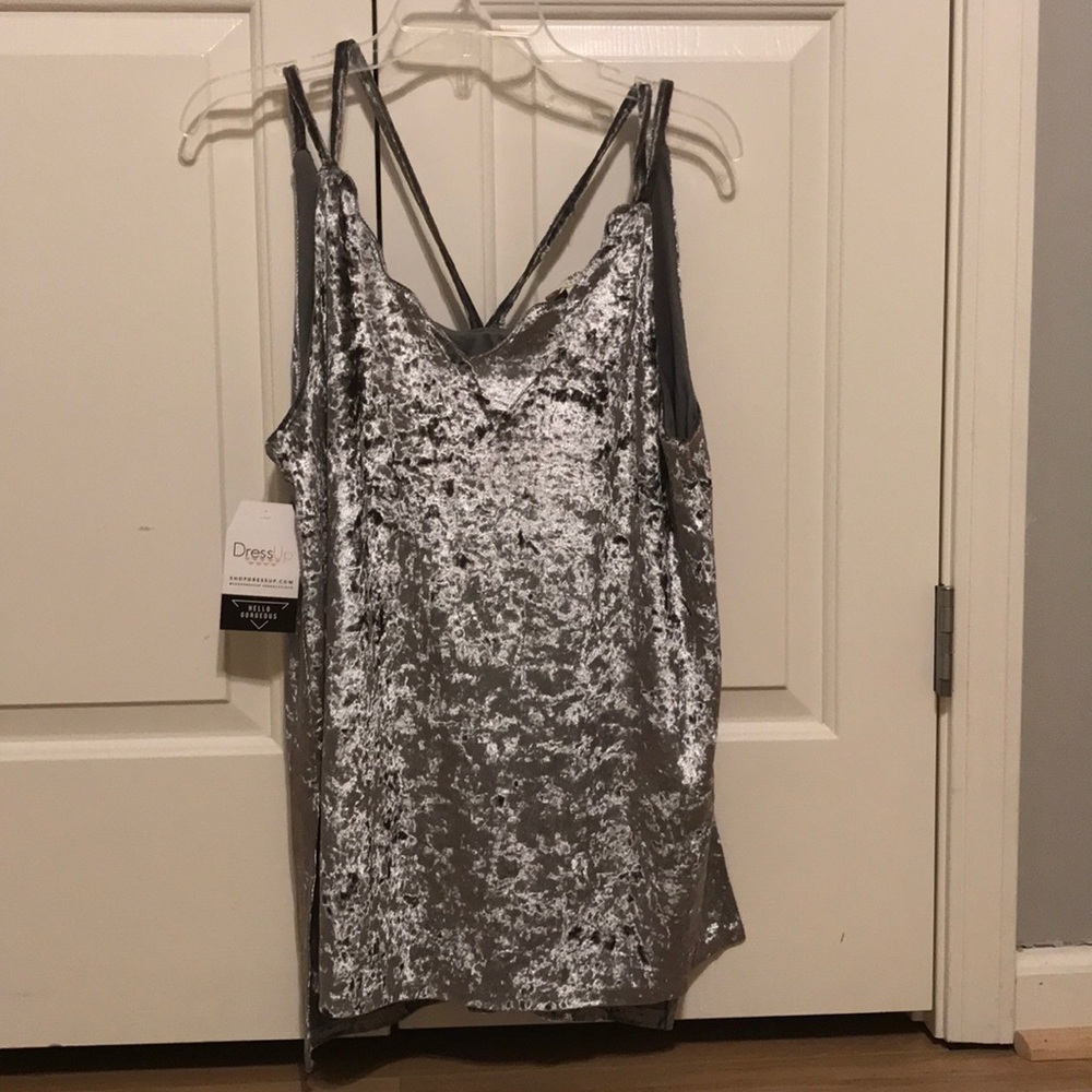 Crushed velvet tunic